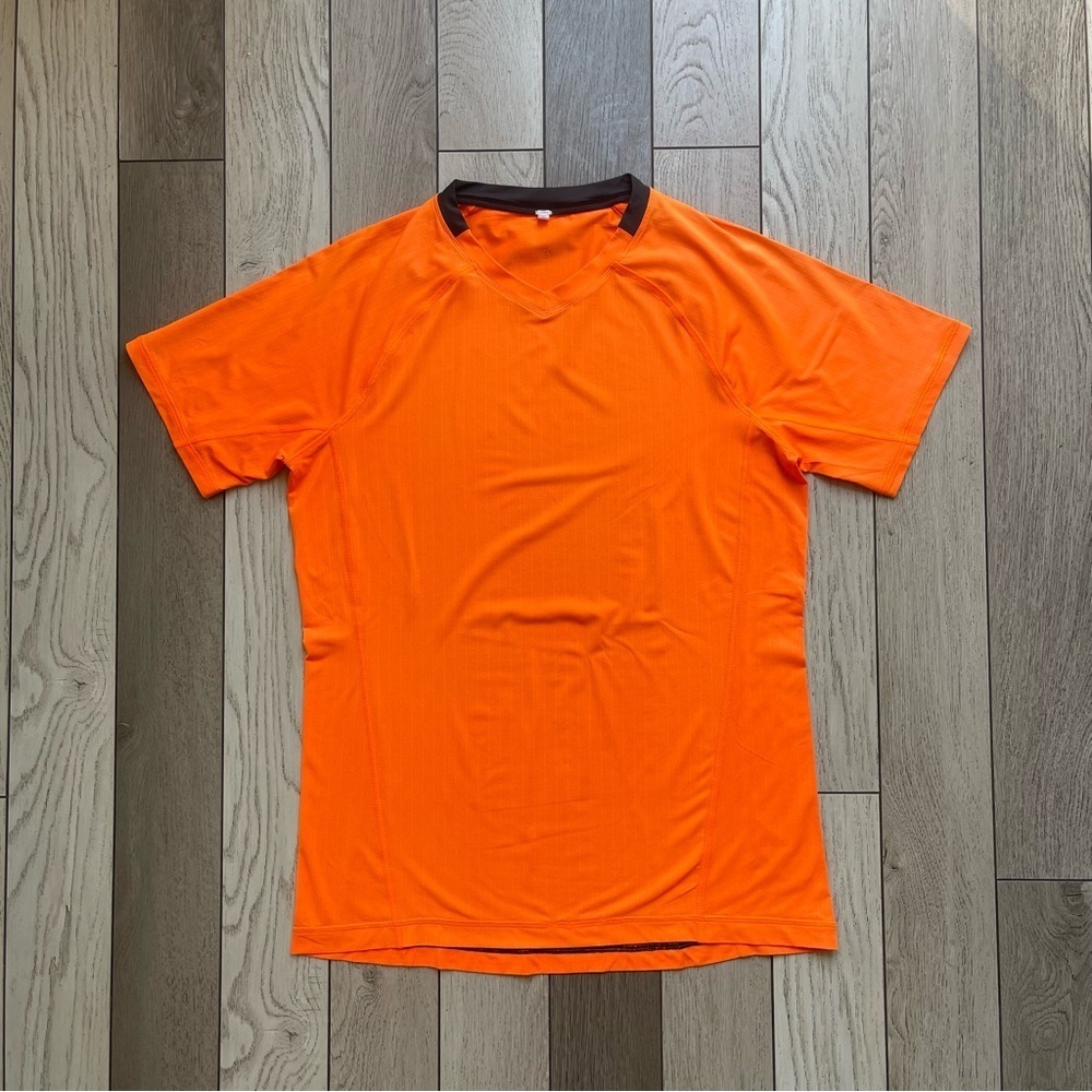 Lululemon Men's Orange Shirt